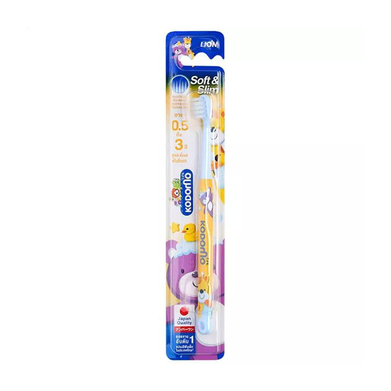 

Дитяча зубна щітка Kodomo Soft & Slim жовта, від 6 місяців до 3 років, 1 шт
