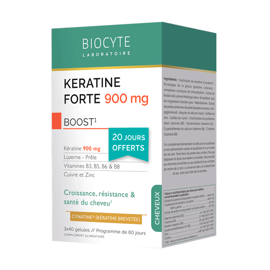 

Кератин Biocyte Keratine Forte 900 мг, 120 гелевих капсул