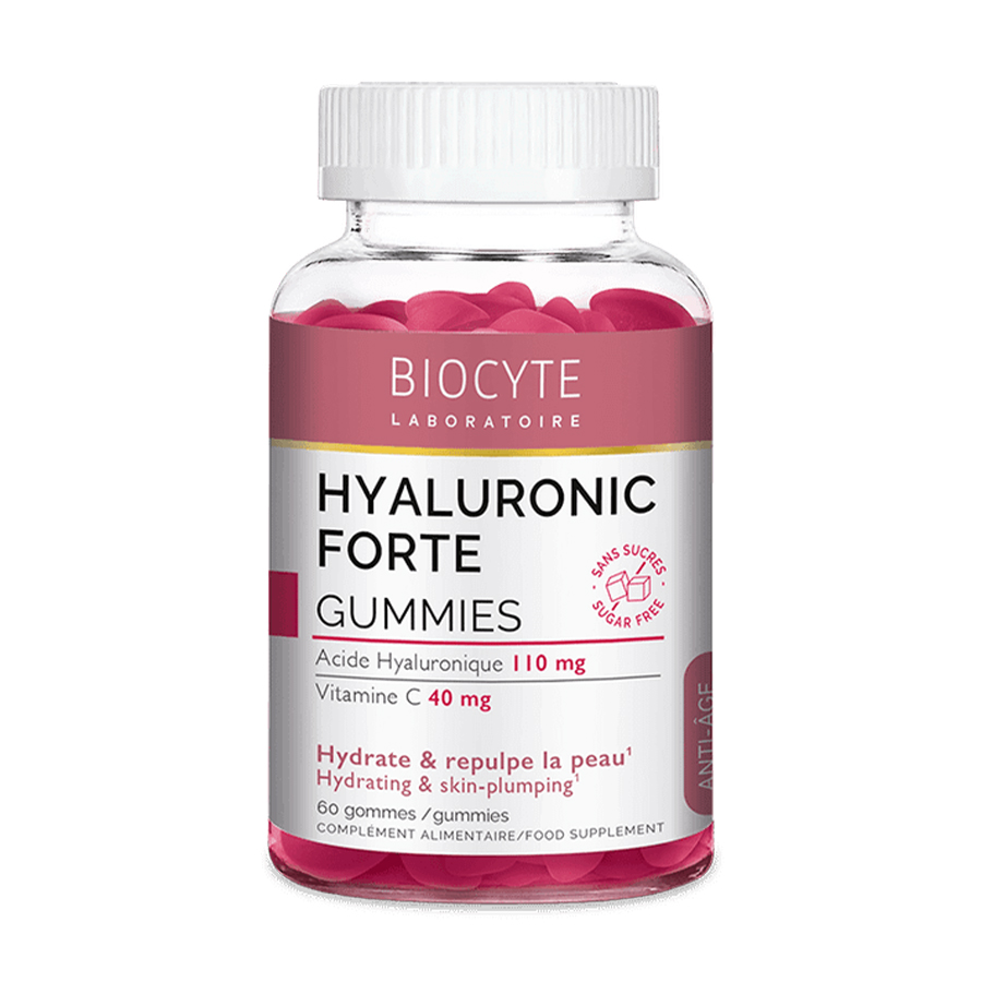 

Уцінка! Гіалуронова кислота та вітамін С Biocyte Hyaluronic Forte Gummies, 60 жувальних цукерок
