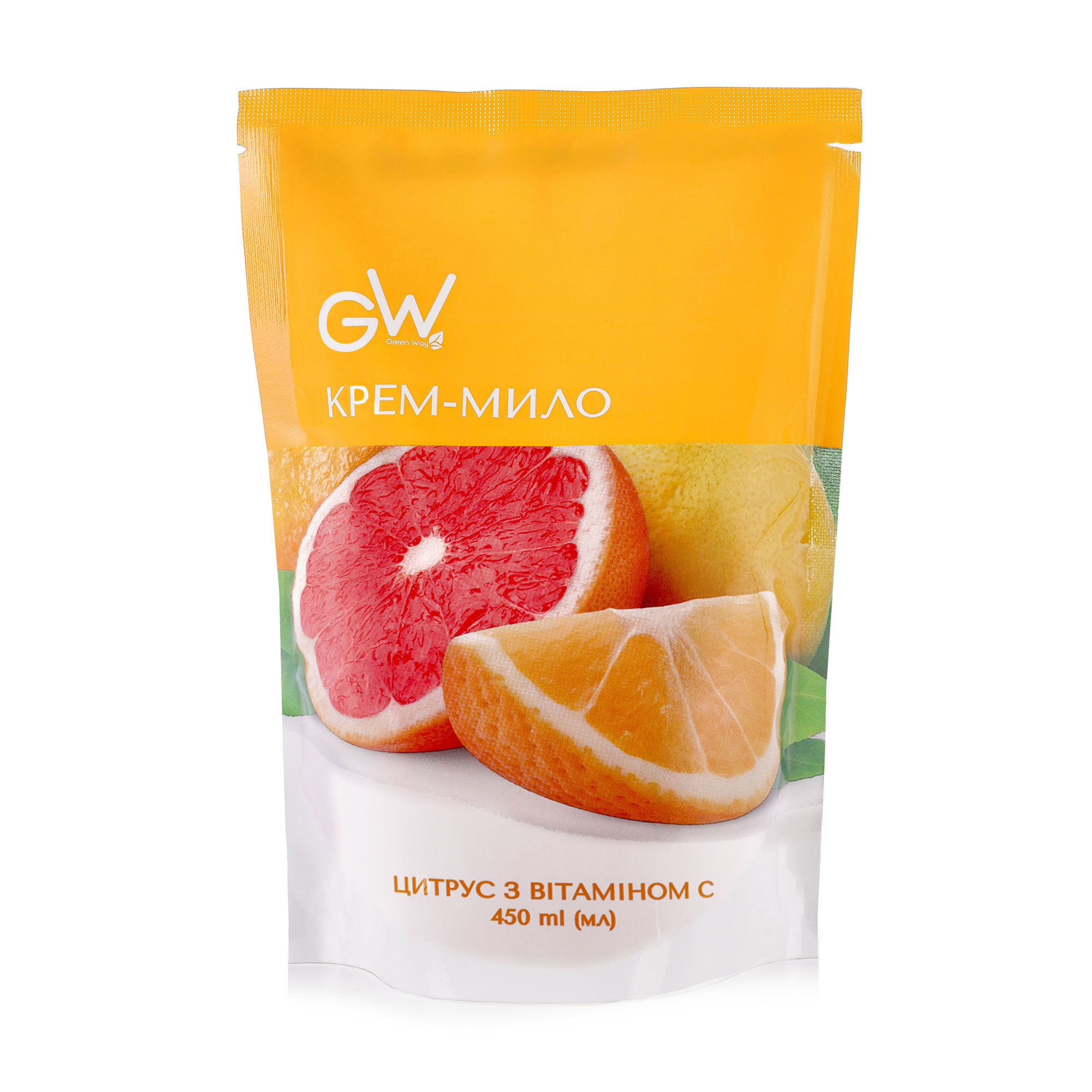 

Крем-мило Green Way ФітоЛінія Цитрус, 450 мл (дойпак)