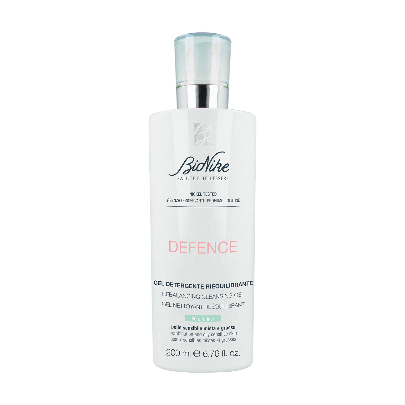 

Уцінка! Очищувальний гель для вмивання BioNike Defence Rebalancing Cleansing Gel для комбінованої та жирної чутливої шкіри, 200 мл