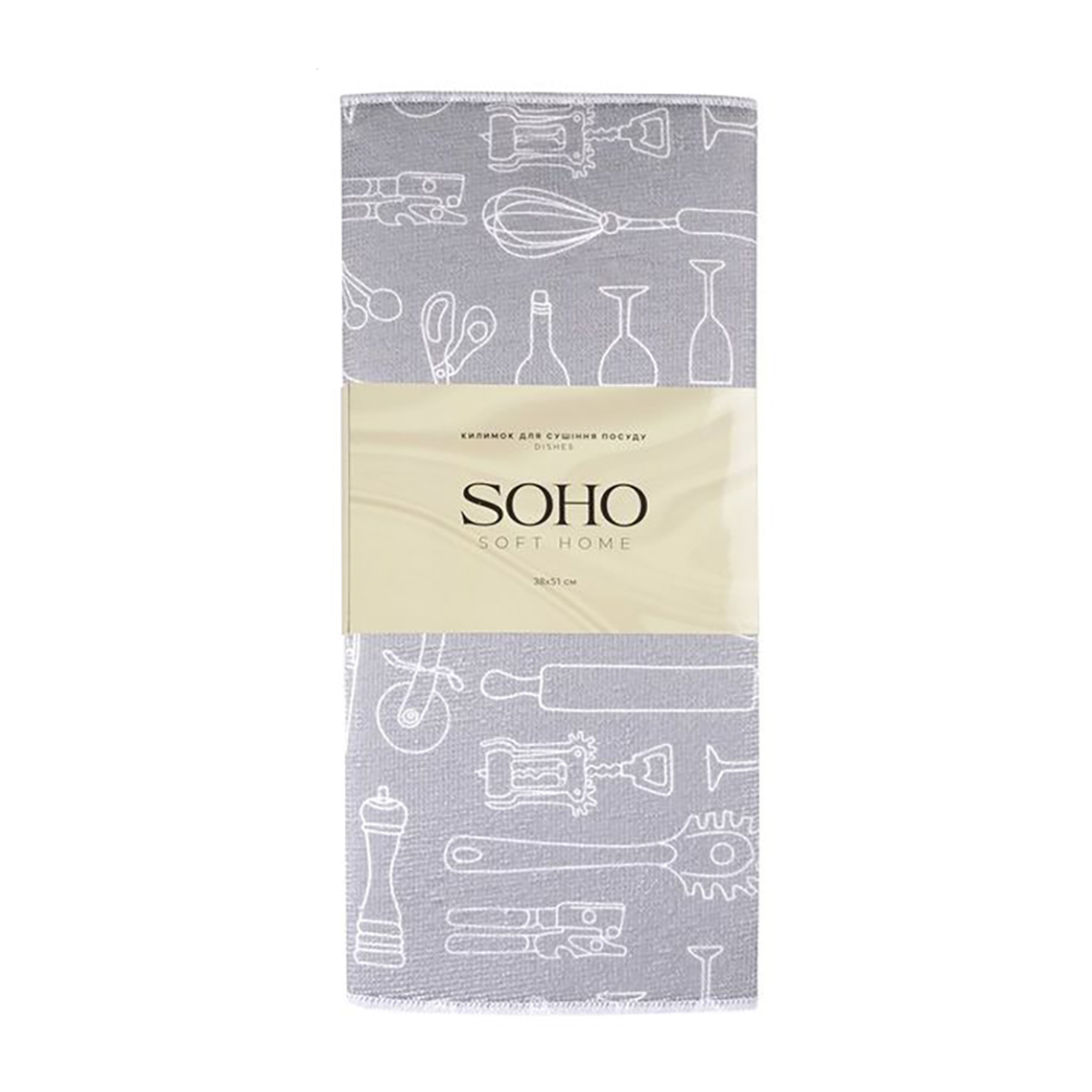 

Килимок для сушки посуду Soho Dishes, 38*51 см (6970441)