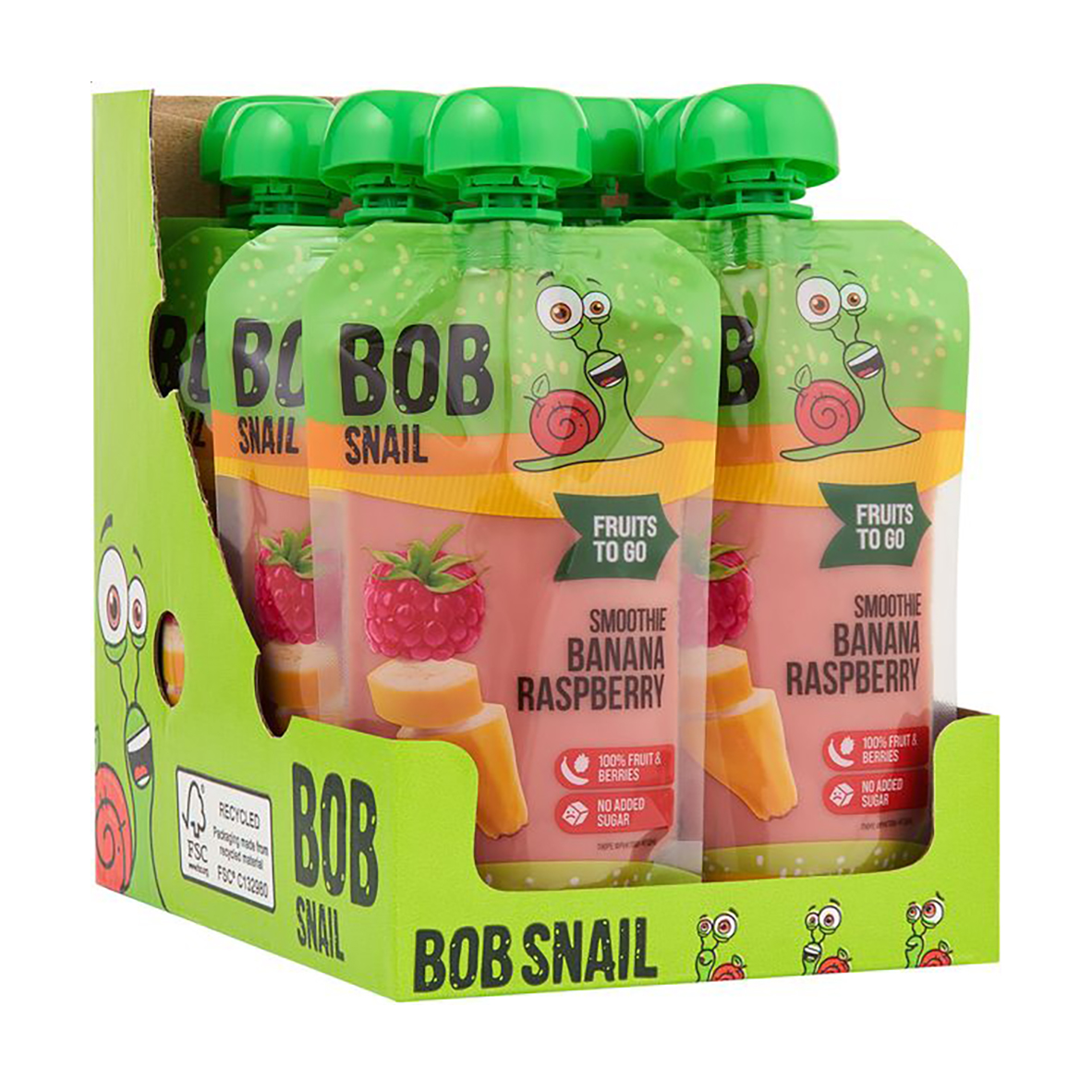 

Уцінка! Дитяче фруктове пюре Bob Snail Смузі Банан-малина, від 5 років, 10*120 г