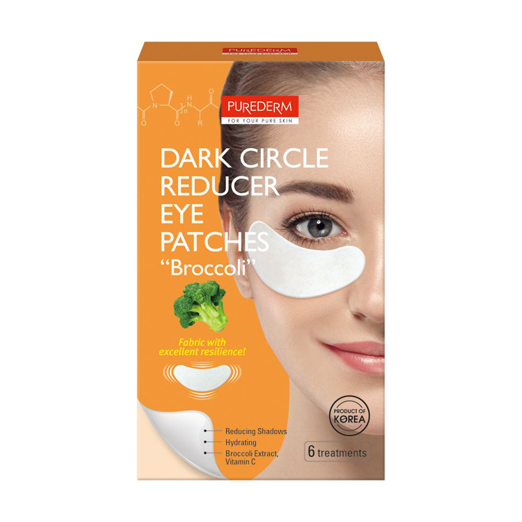 

Патчі для шкіри навколо очей Purederm Dark Circle Reducer Eye Patches Броколі, 6 шт