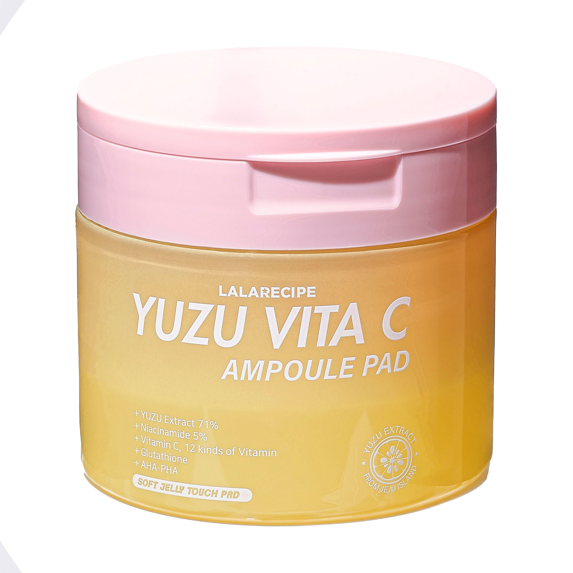 

Уцінка! Освітлювальні пади для обличчя Lalarecipe Yuzu Vita C Ampoule Pad з екстрактом юдзу та вітаміном С, 150 мл, 80 шт