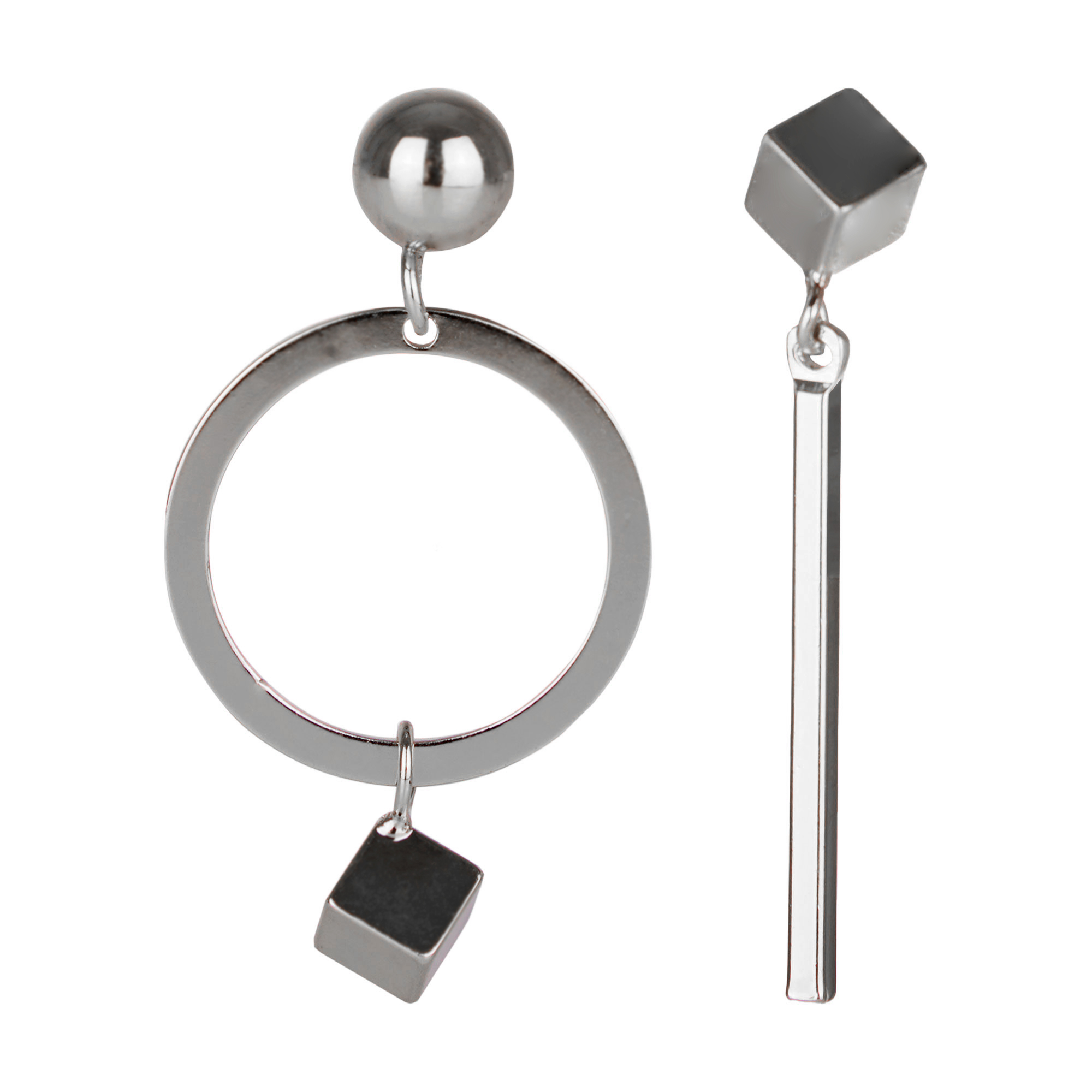 

Сережки O-la-la сріблясті, 1 пара (BT47)