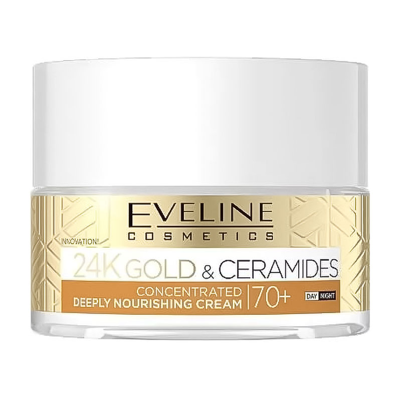 

Уцінка! Живильний крем для обличчя Eveline Cosmetics 24K Gold & Ceramidy Nourishing Cream 70+, 50 мл