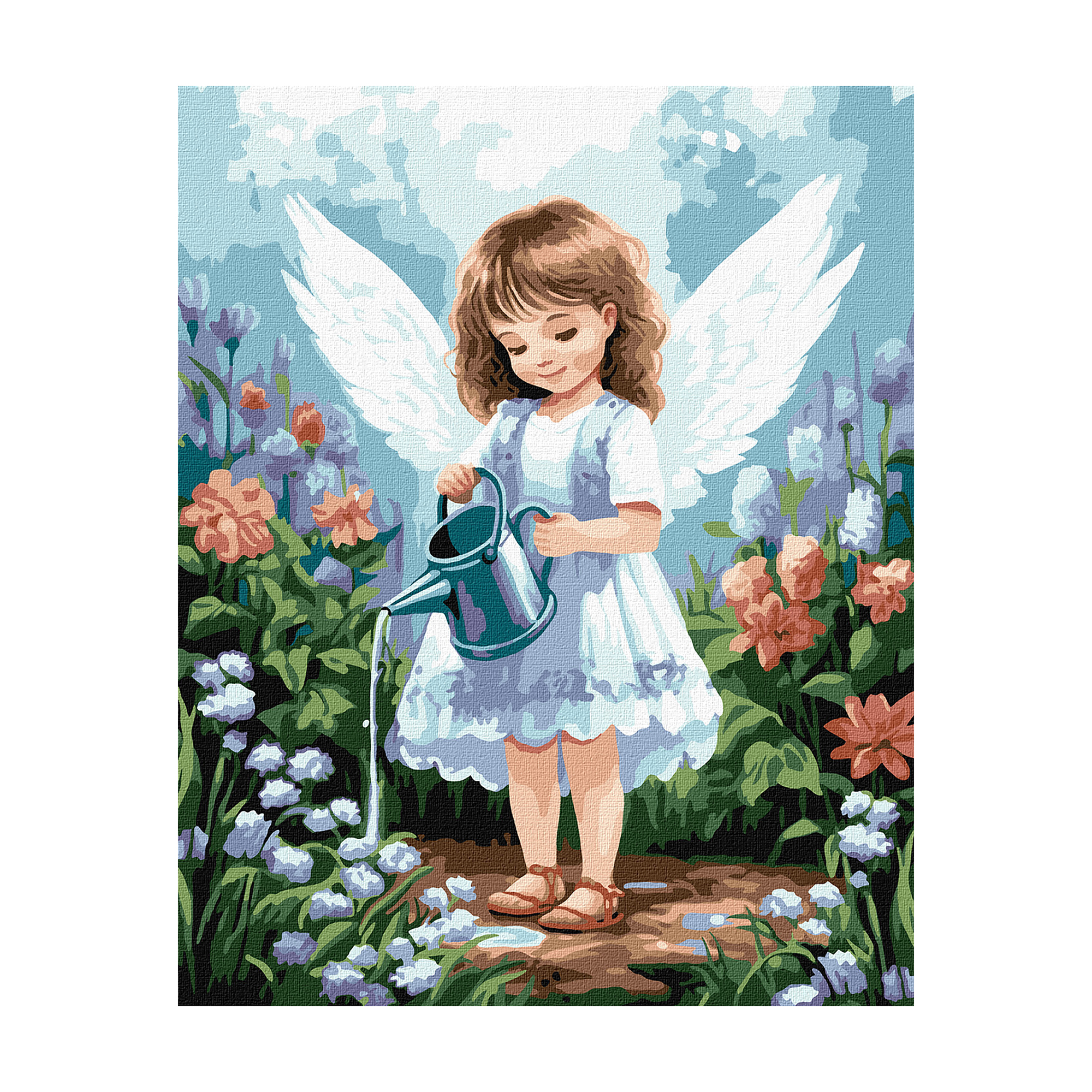 

Картина за номерами Ideyka Янголятко в саду, 40*50 см (KHO8384)