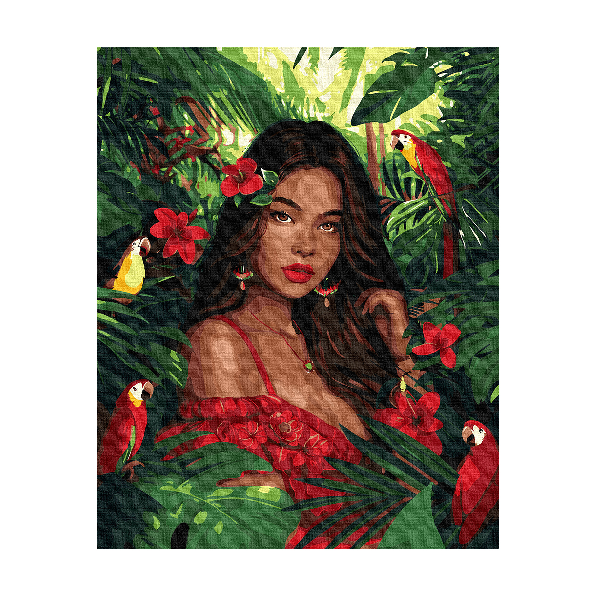 

Картина за номерами Ideyka Тропічна принцеса, 40*50 см (KHO8455)