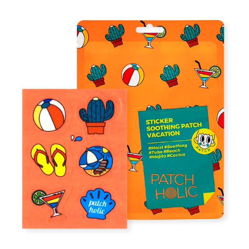 

Уцінка! Патчі для обличчя Patch Holic Sticker Soothing Patch Vacation, 12 г, 6 шт