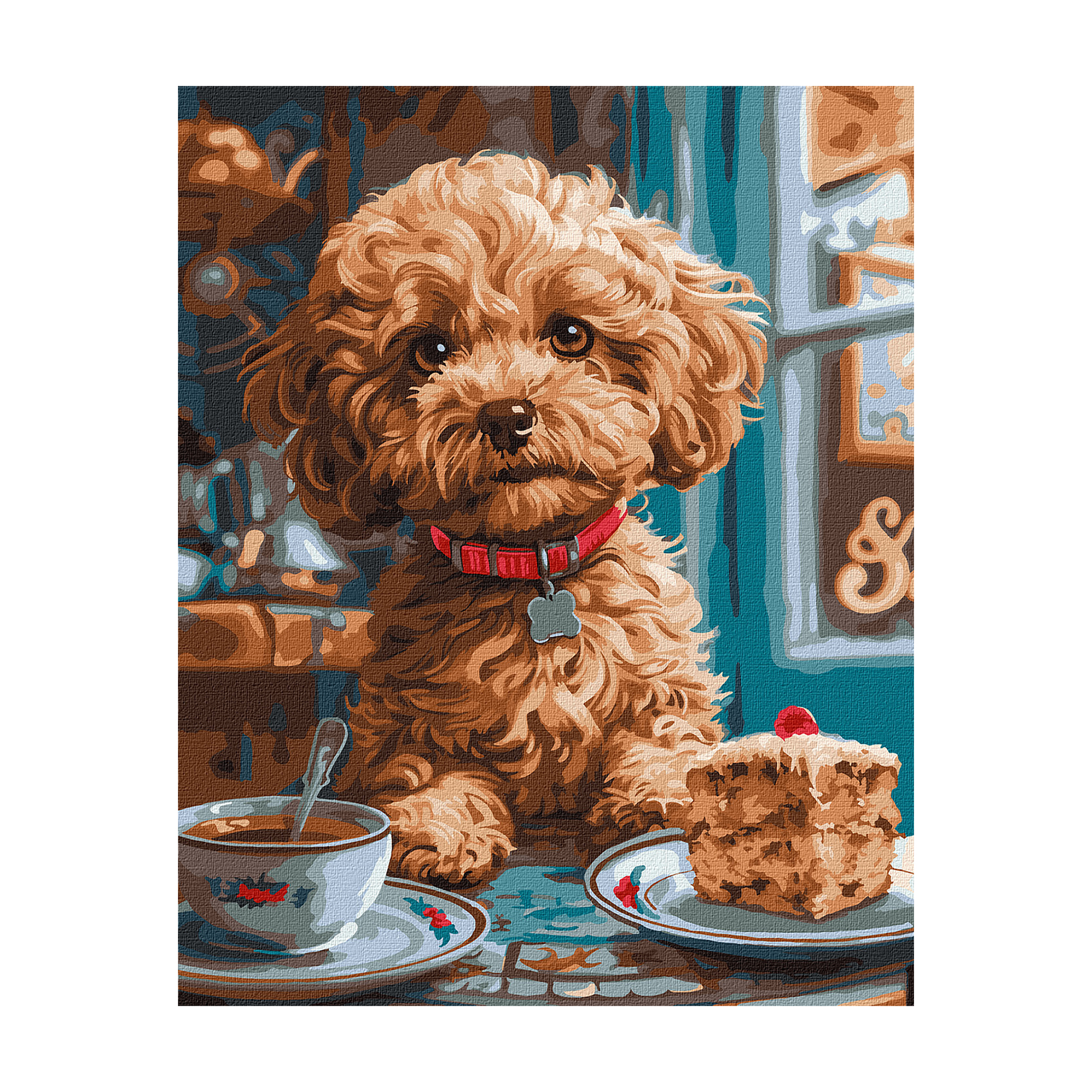 

Картина за номерами Ideyka Мальтіпу в кав'ярні, 40*50 см (KHO6618)