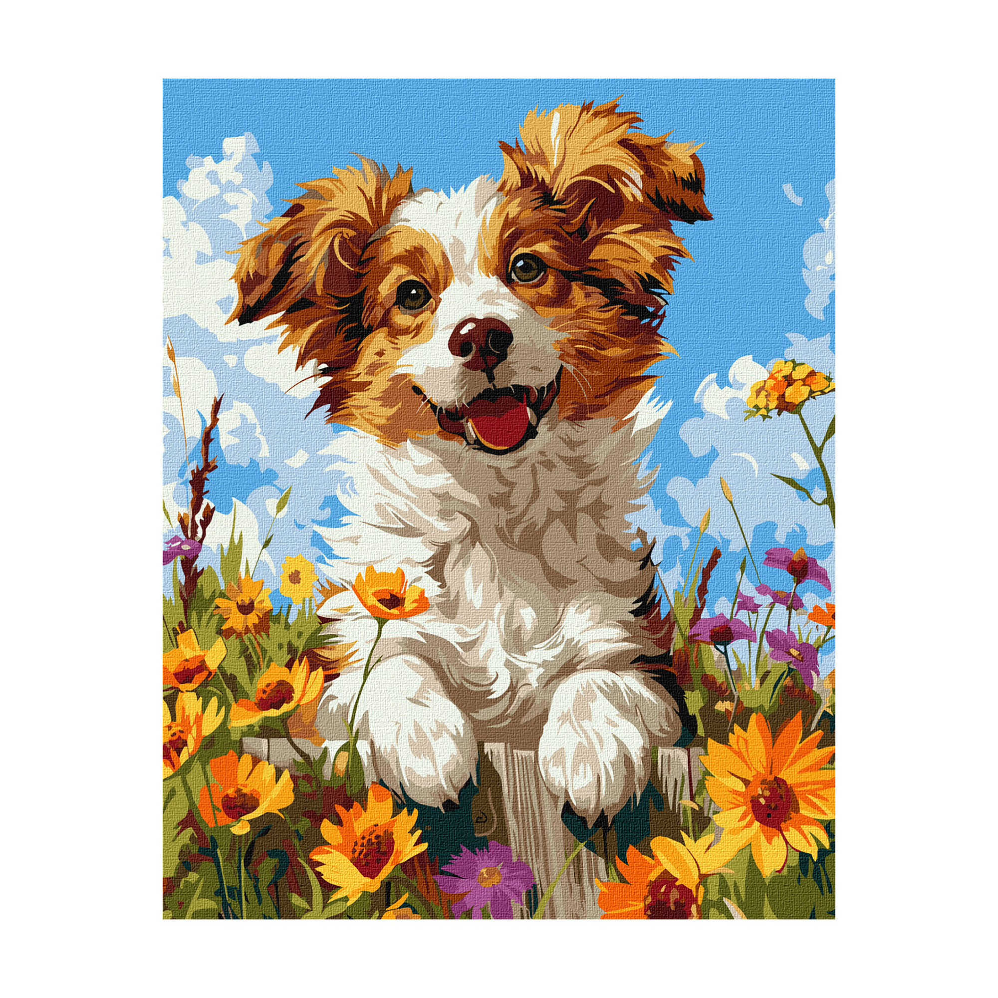 

Картина за номерами Ideyka Собака у квітах, 40*50 см (KHO6624)