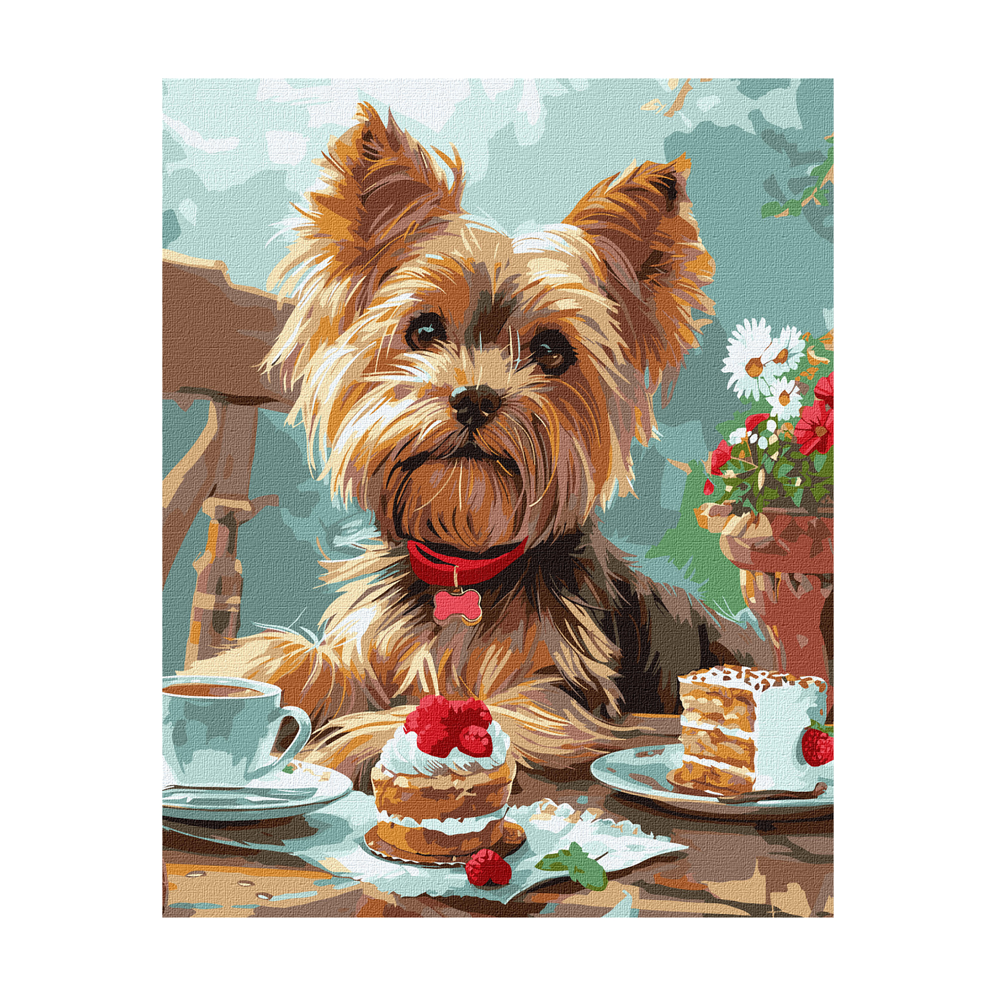 

Картина за номерами Ideyka Чаювання йорка, 40*50 см (KHO6629)