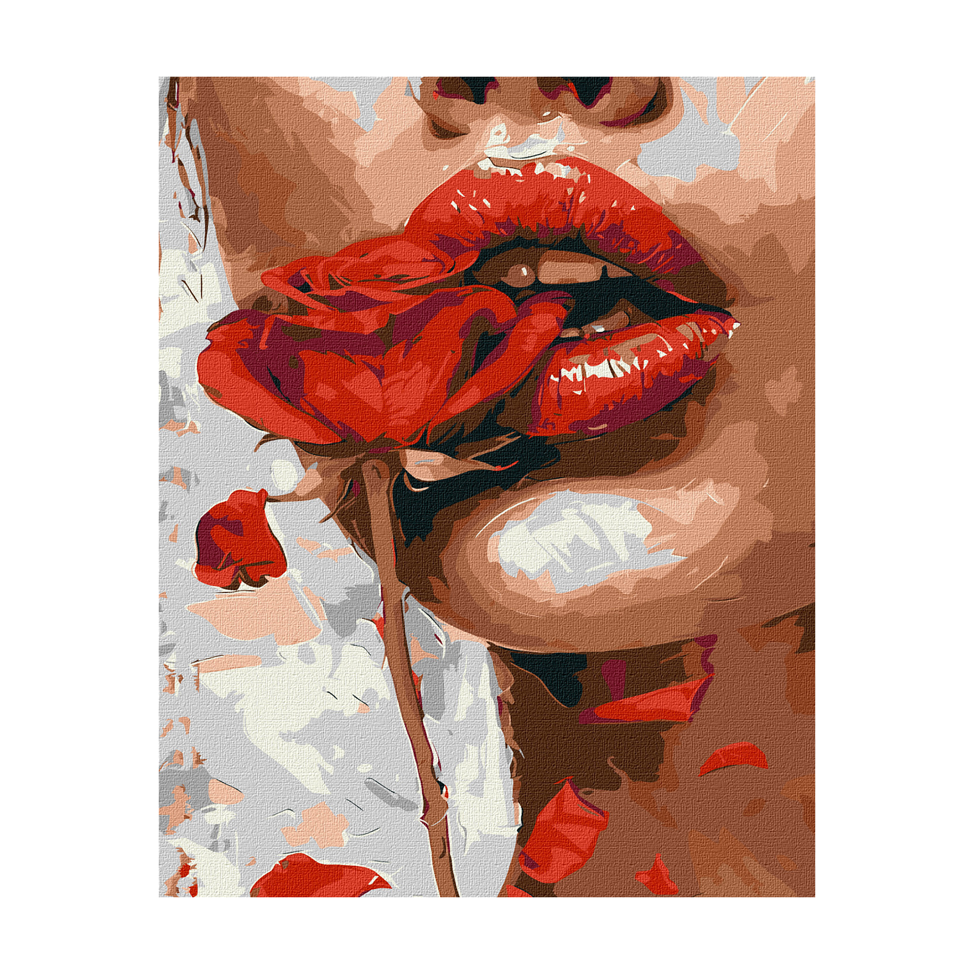 

Картина за номерами Ideyka Дівчина з трояндою, 40*50 см (KHO5129)