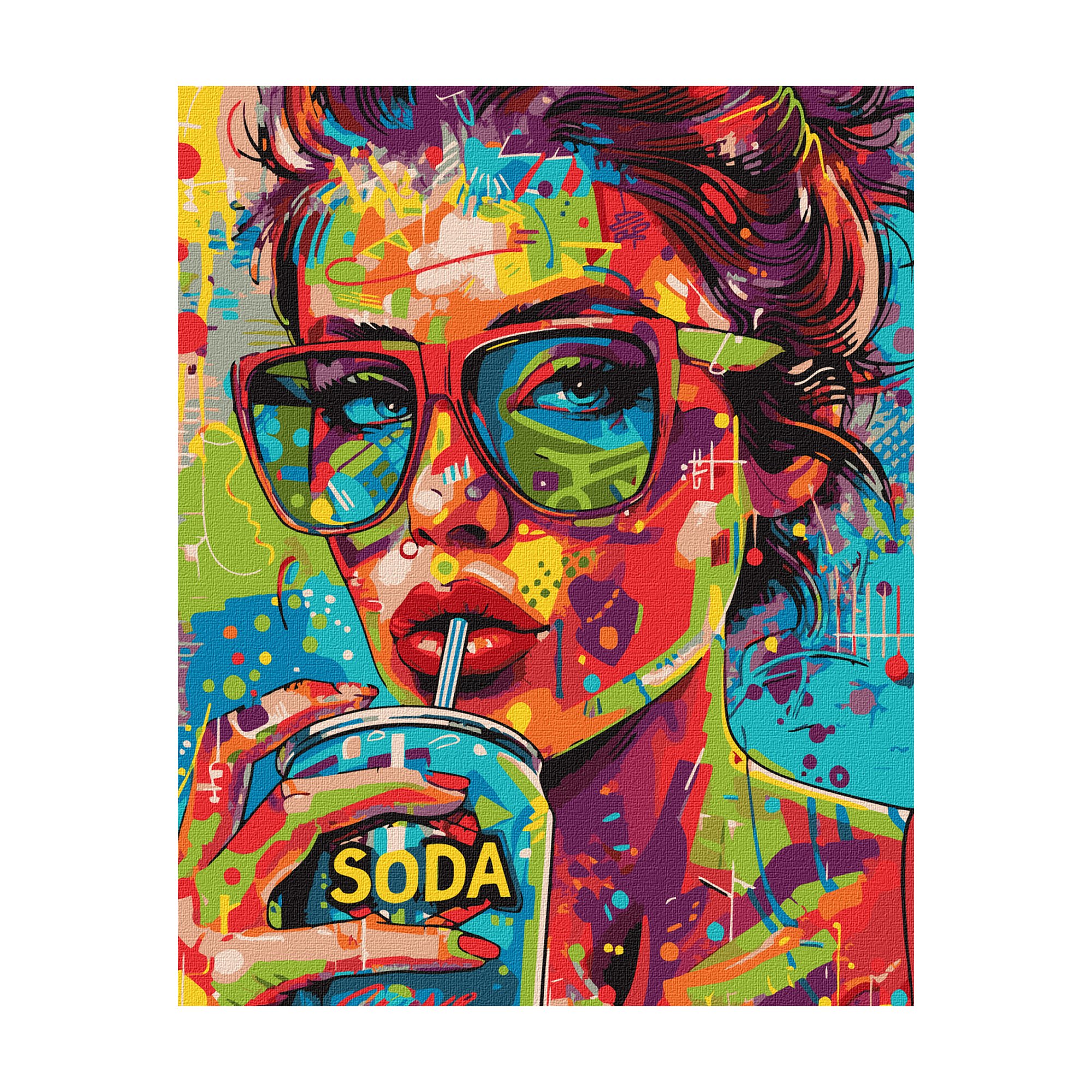 

Картина за номерами Ideyka Дівчина з содовою, 40*50 см (KHO5126)