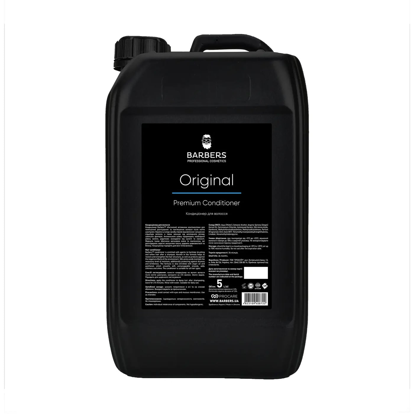 

Чоловічий кондиціонер для волосся Barbers Original Premium Conditioner, 5 л
