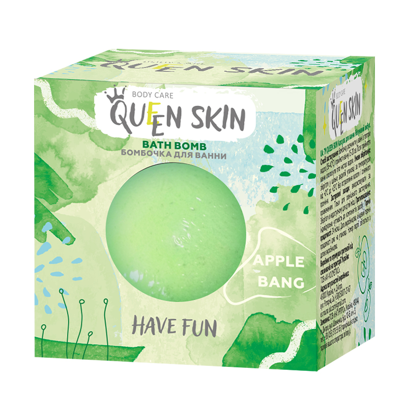 

Уцінка! Бомбочка для ванни Queen Skin Bath Bomb Apple Bang Яблучний вибух, 75 г