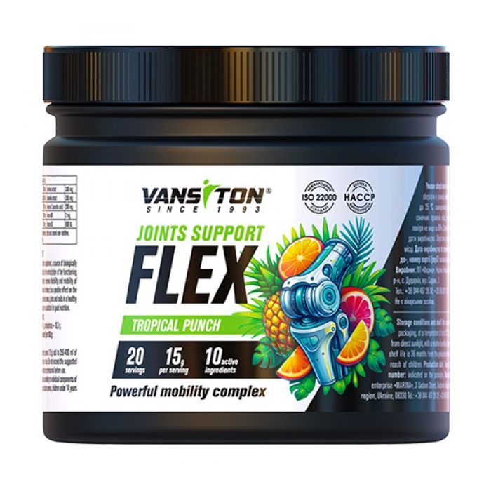 

Комплекс для роботи опорно-рухового апарату Vansiton Flex Joints Support Тропічний пунш, в порошку, 300 г