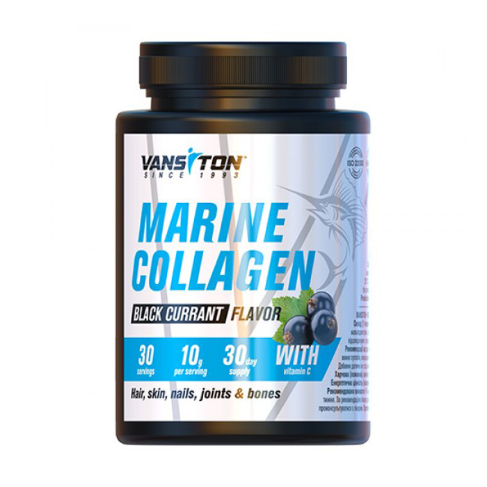 

Уцінка! Морський коллаген Vansiton Marine Collagen Чорна смородина, в порошку, 300 г