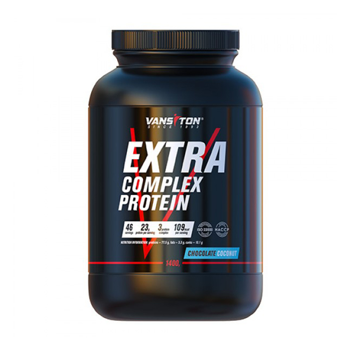 

Протеїн Vansiton Extra Complex Protein Шоколад-кокос, в порошку, 1.4 кг