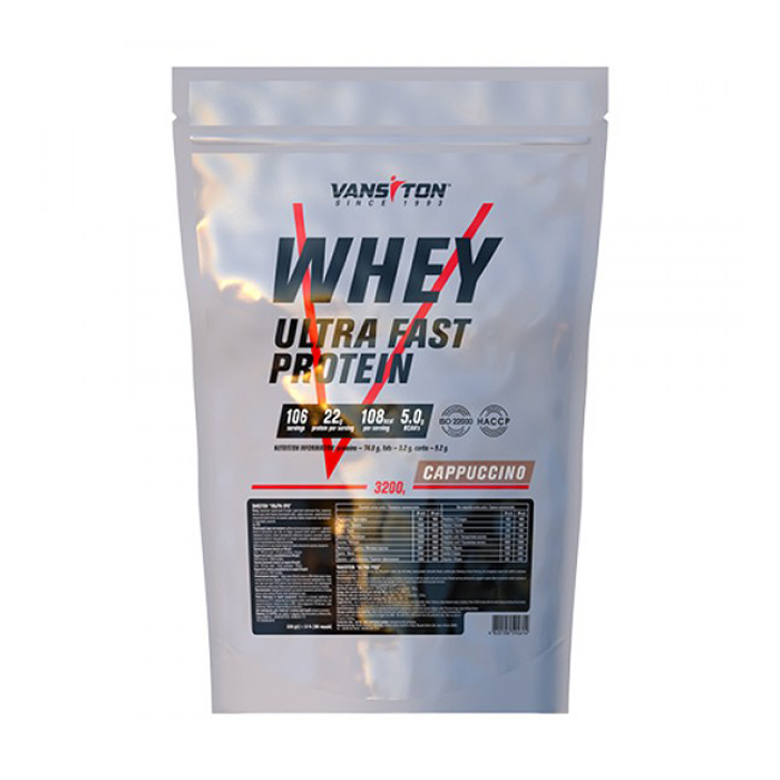 

Протеїн Vansiton Whey Ultra Fast Protein Капучино, 3.2 кг
