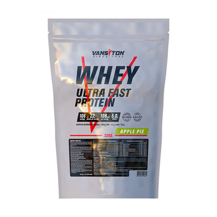 

Уцінка! Протеїн Vansiton Whey Ultra Fast Protein Яблучний пиріг, 3.2 кг