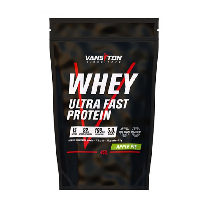 

Протеїн Vansiton Whey Ultra Fast Protein Яблучний пиріг, 450 г