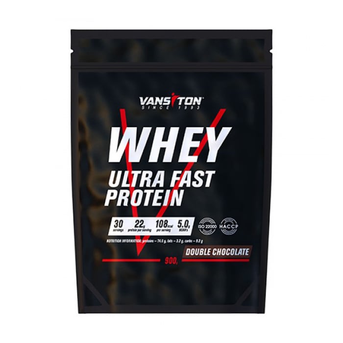 

Протеїн Vansiton Whey Ultra Fast Protein Подвійний шоколад, в порошку, 900 г