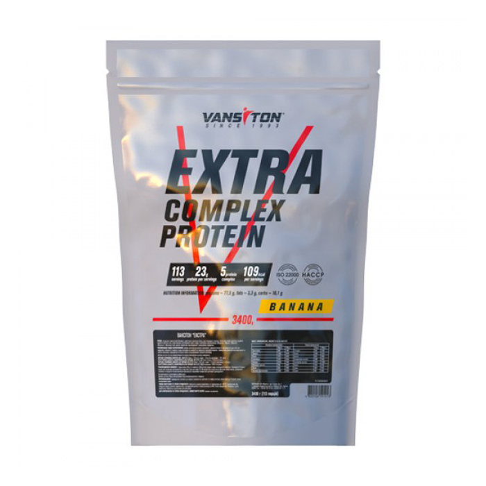 

Протеїн Vansiton Extra Complex Protein Банан, в порошку, 3.4 кг