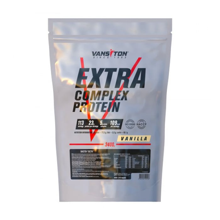 

Протеїн Vansiton Extra Complex Protein Ваніль, в порошку, 3.4 кг