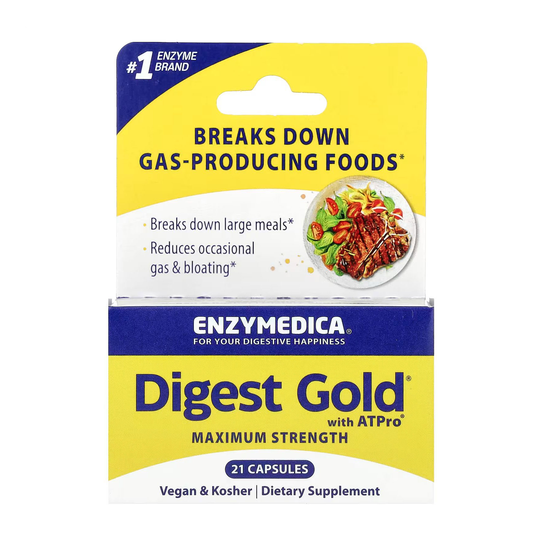 

Уцінка! Травні ферменти Enzymedica Digest Gold with ATPro, 21 капсула