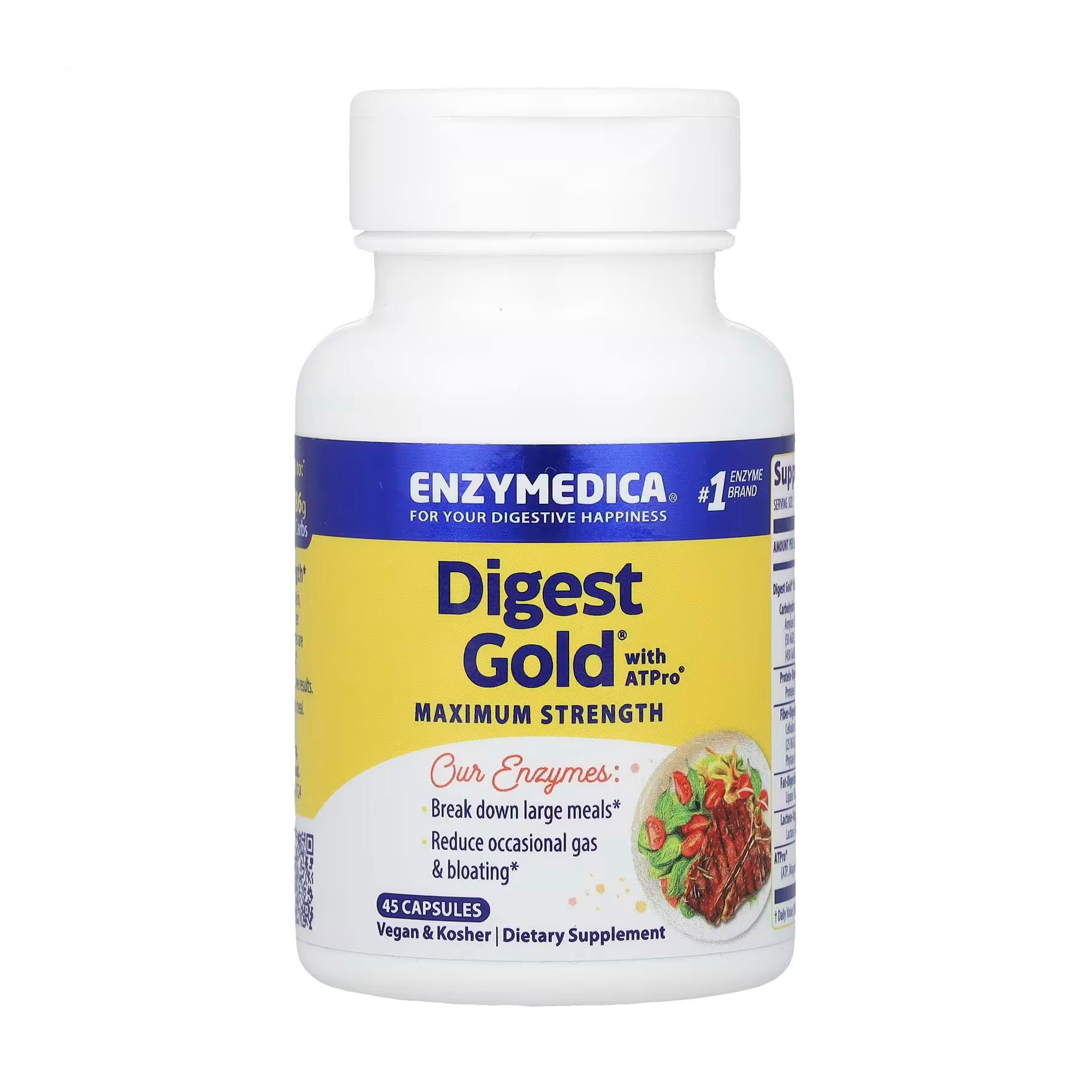 

Уцінка! Травні ферменти Enzymedica Digest Gold with ATPro, 45 капсул