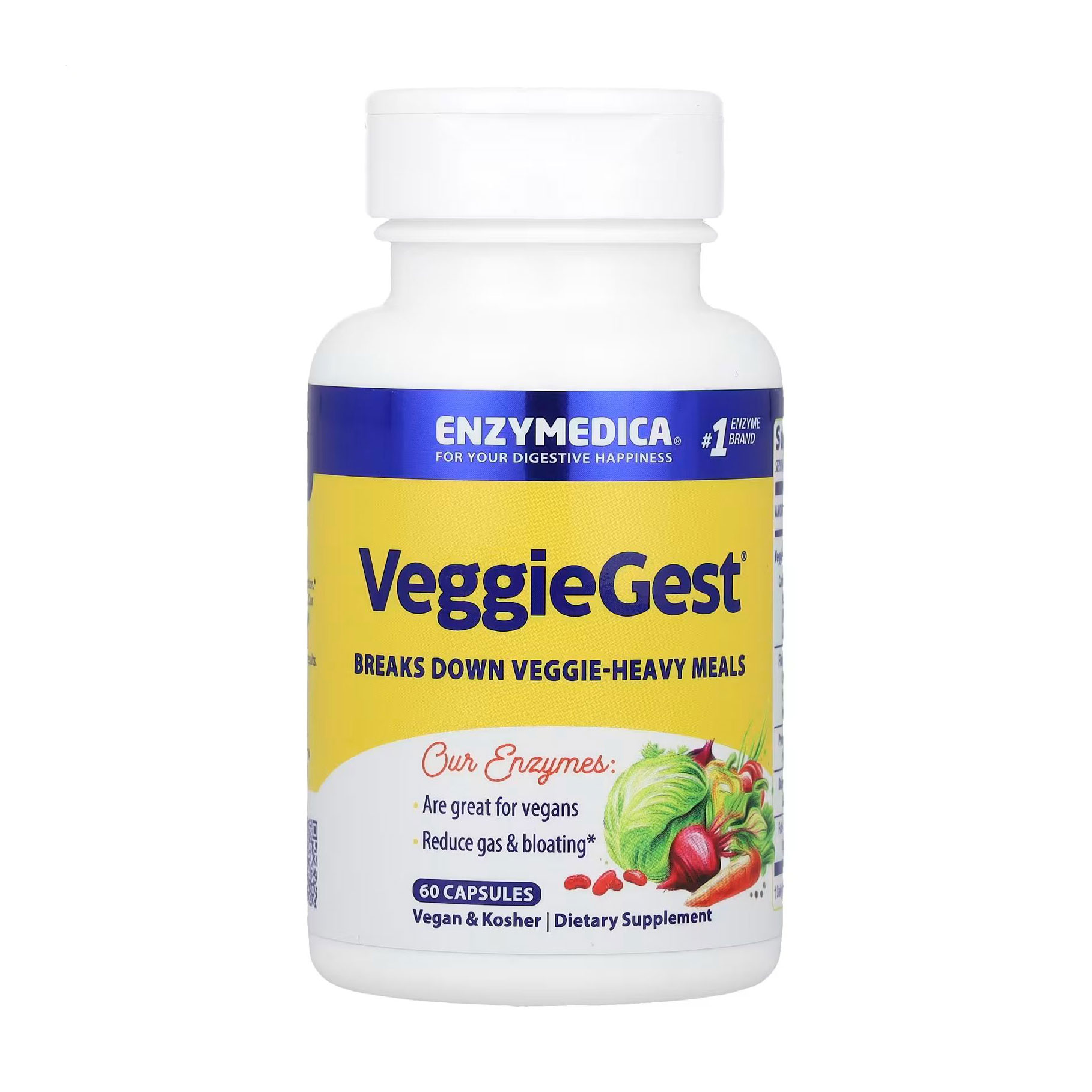 

Травні ферменти Enzymedica VeggieGest, 60 капсул