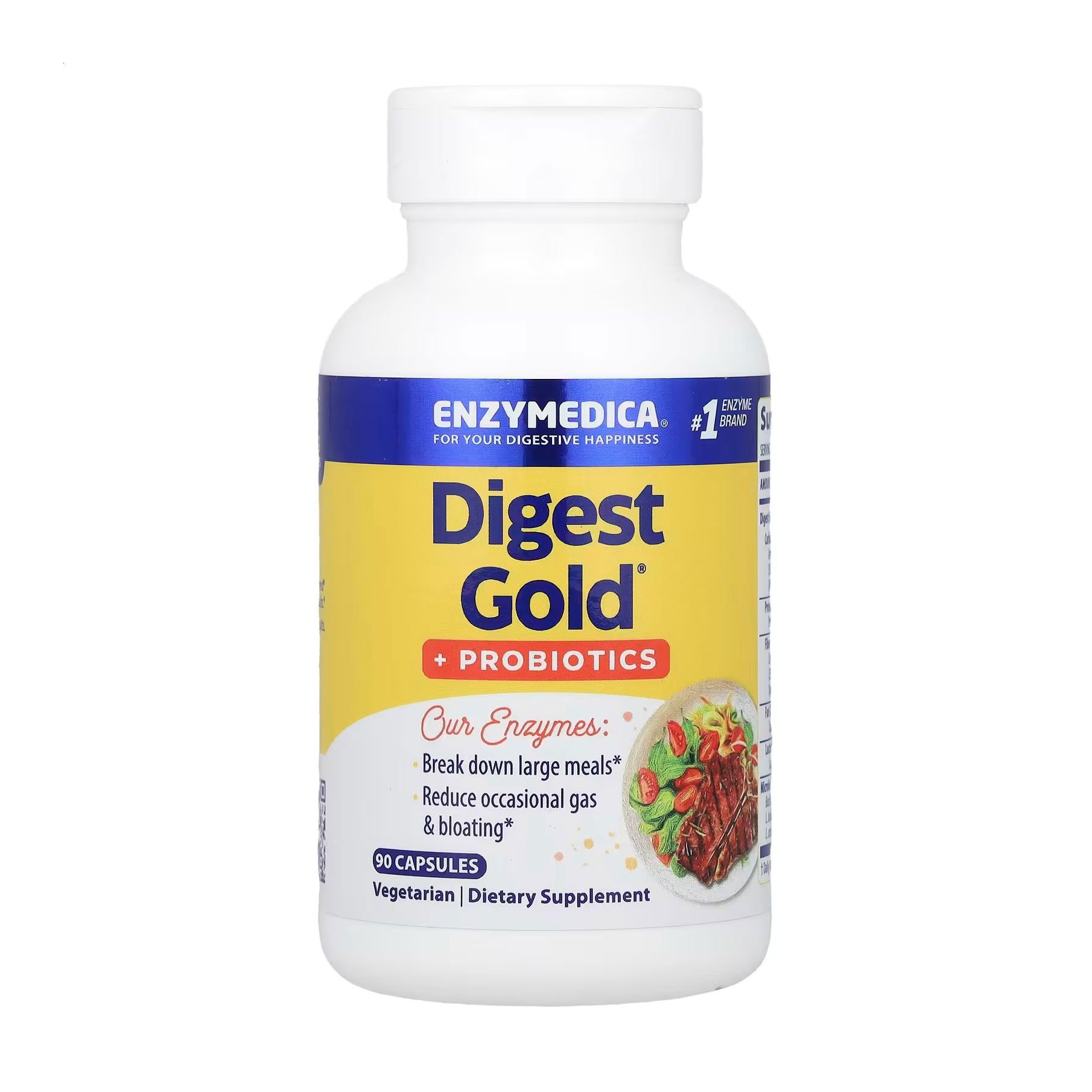 

Уцінка! Ферменти та пробіотики Enzymedica Digest Gold + Probiotics, 90 капсул