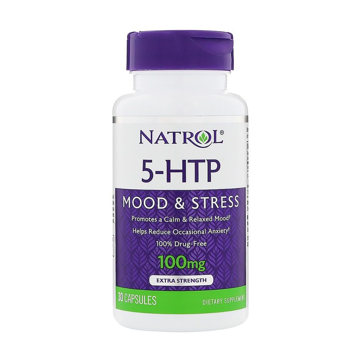 

Гідрокситриптофан Natrol 5-HTP Mood & Stress, 100 мг, 30 капсул