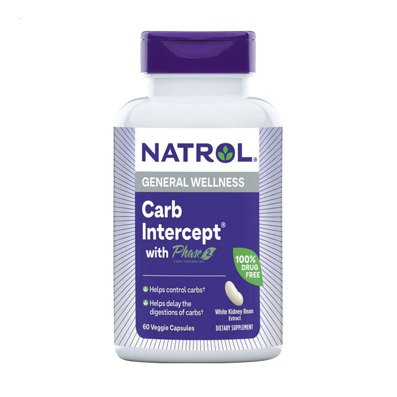 

Жироспалювач блокатор вуглеводів Natrol Carb Intercept With Phase 2, 1000 мг, 60 вегетаріанських капсул
