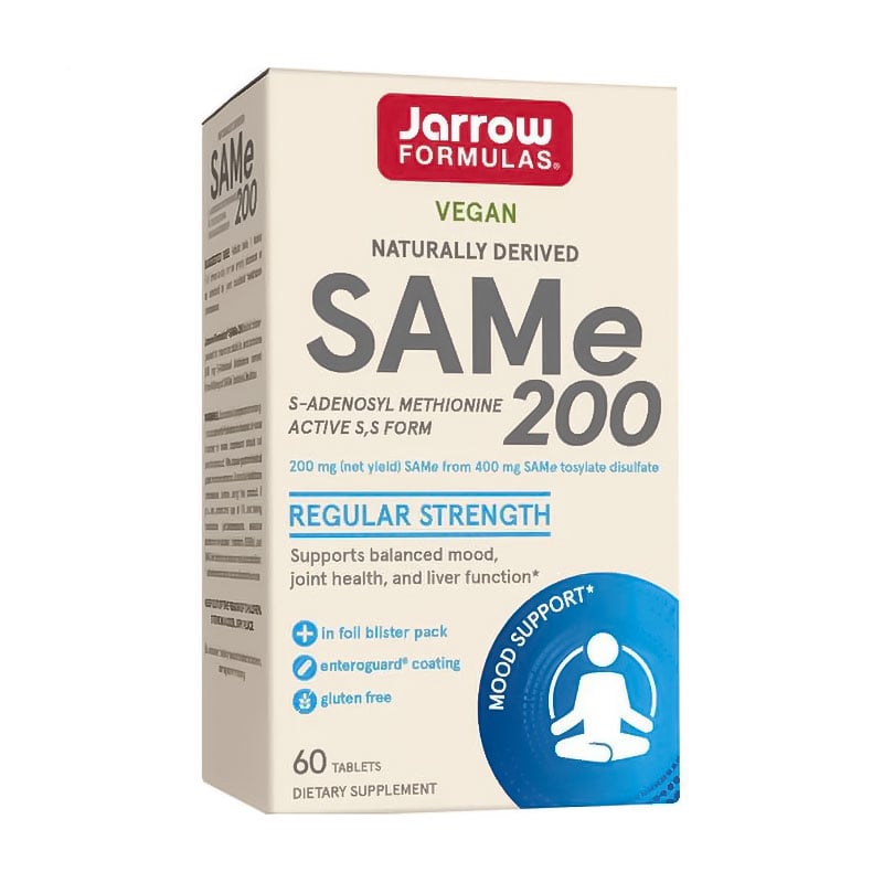 

S-Аденозилметіонін Jarrow Formulas Vegan SAMe 200 мг, 60 таблеток