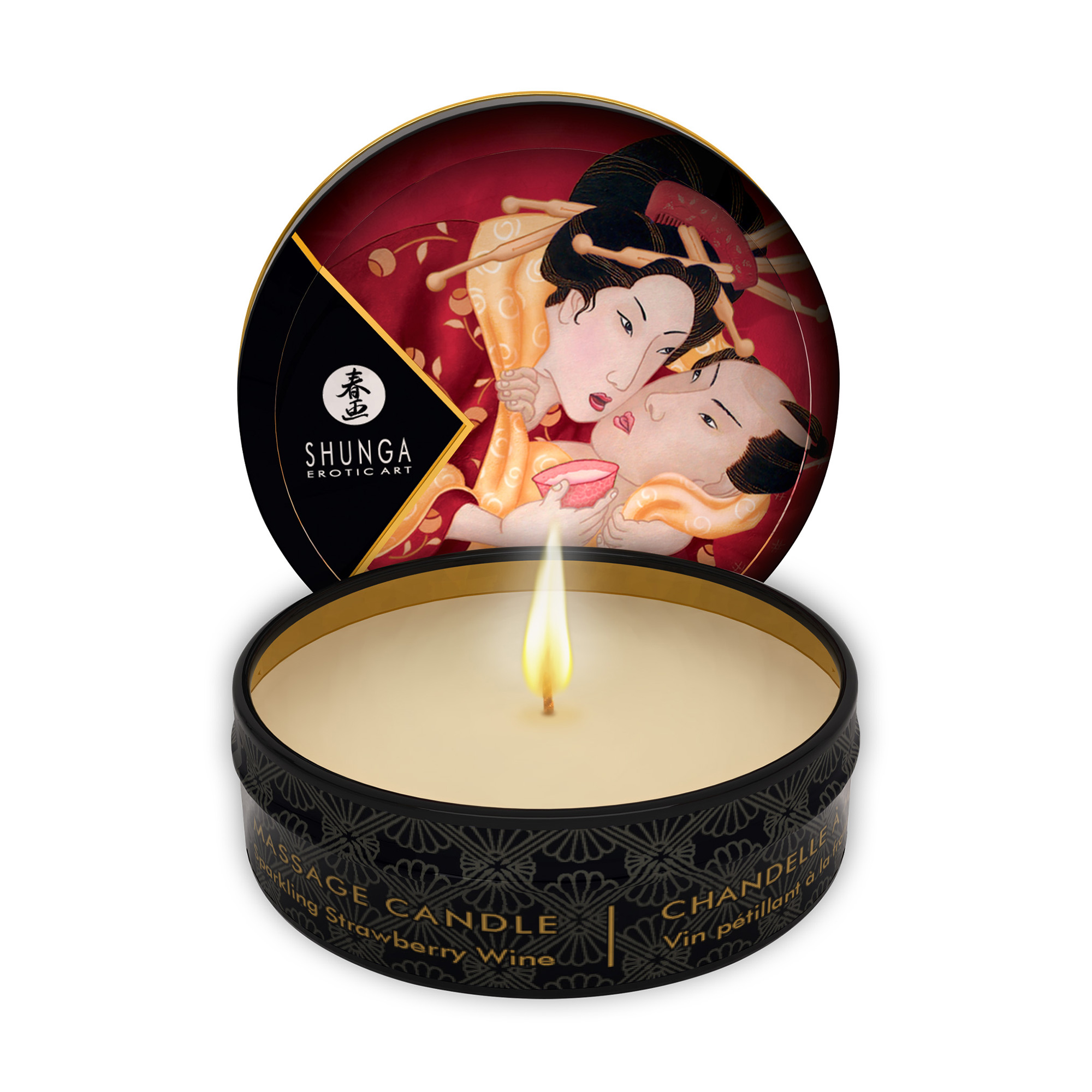 

Масажна свічка Shunga Massage Candle Sparkling Strawberry Wine з афродизіаками, 30 мл