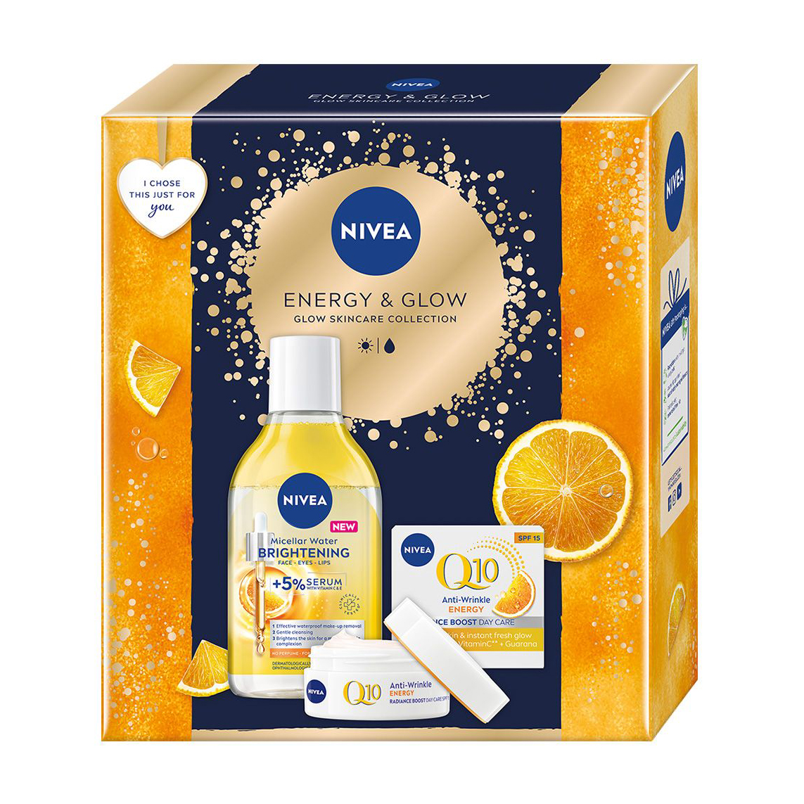 

Подарунковий набір жіночий NIVEA Energy & Glow (денний крем, 50 мл + міцелярна вода, 400 мл)