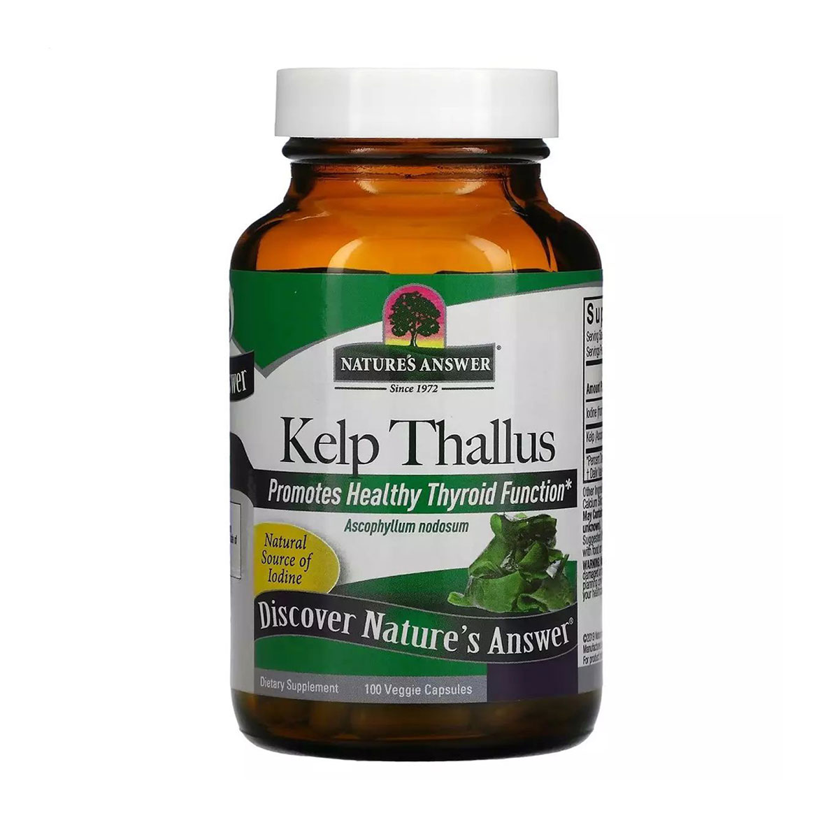 

Бурі водорості Nature's Answer Kelp Thallus, 100 вегетаріанських капсул