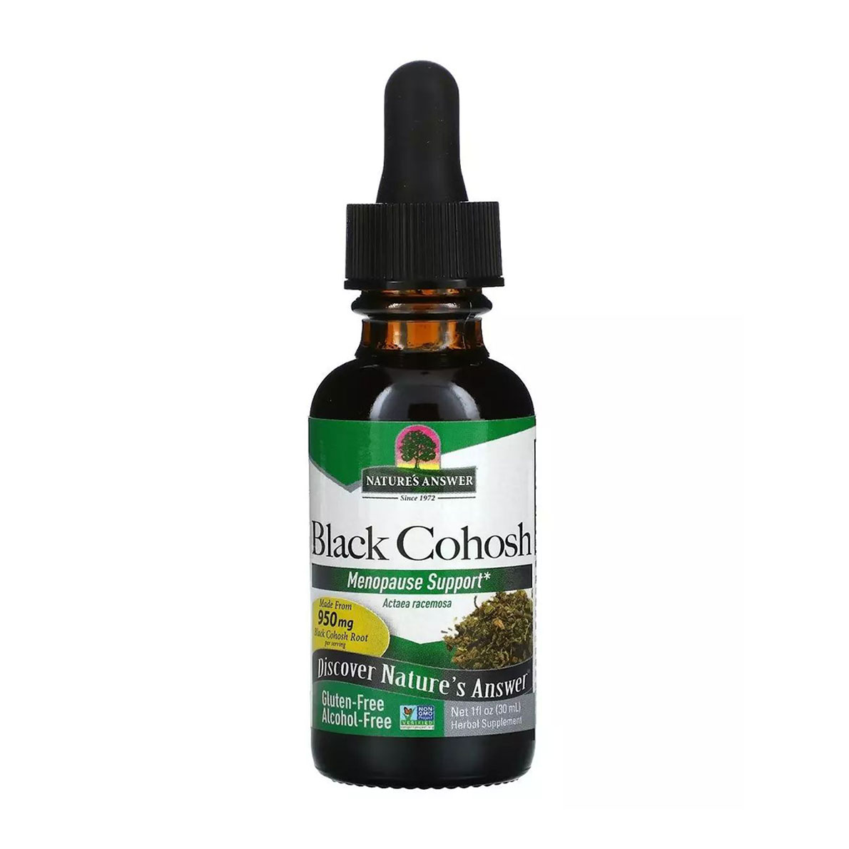 

Клопогон Nature's Answer Black Cohosh в рідині, 950 мг, 30 мл