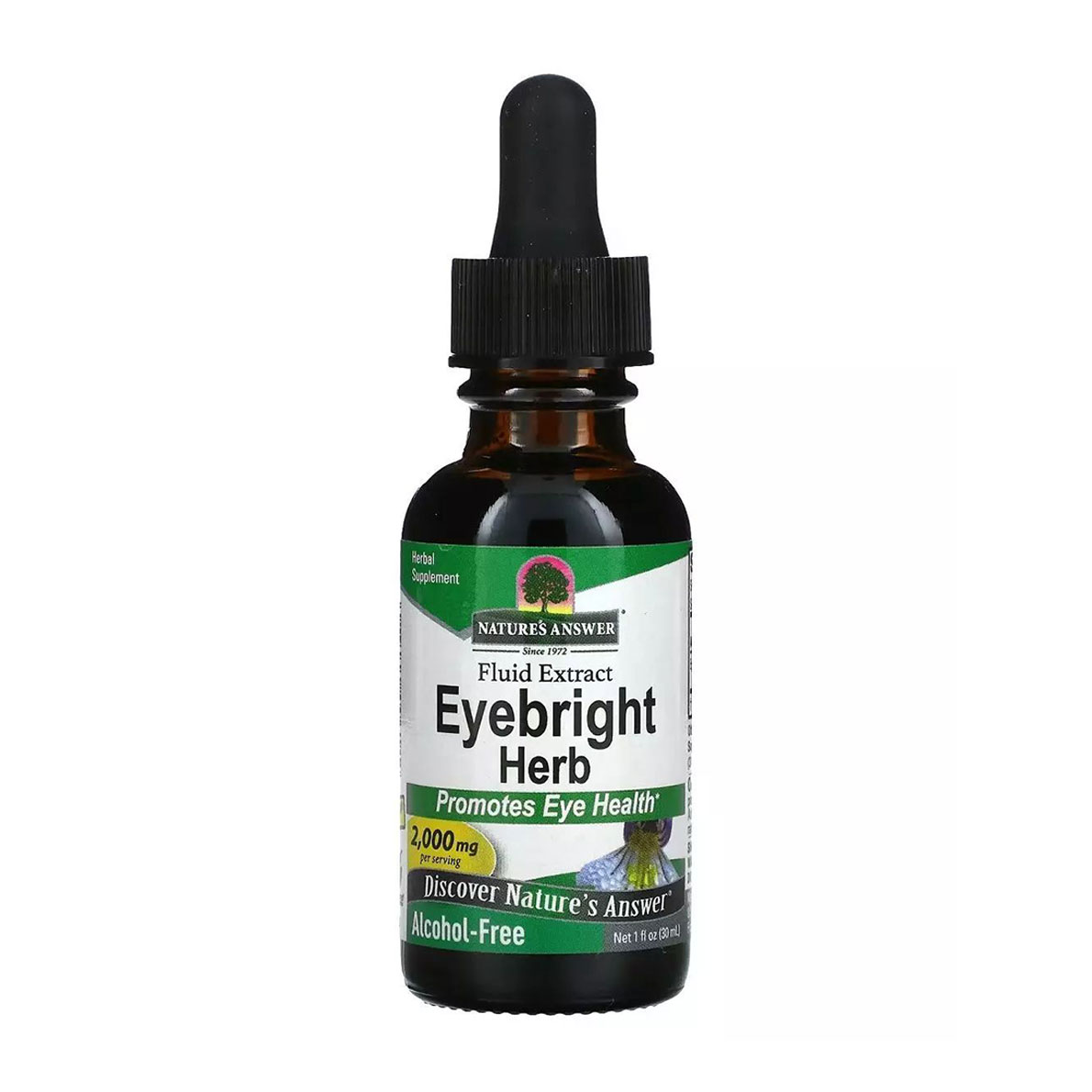 

Очанка для очей Nature's Answer Eyebright Herb в рідині, 2000 мг, 30 мл