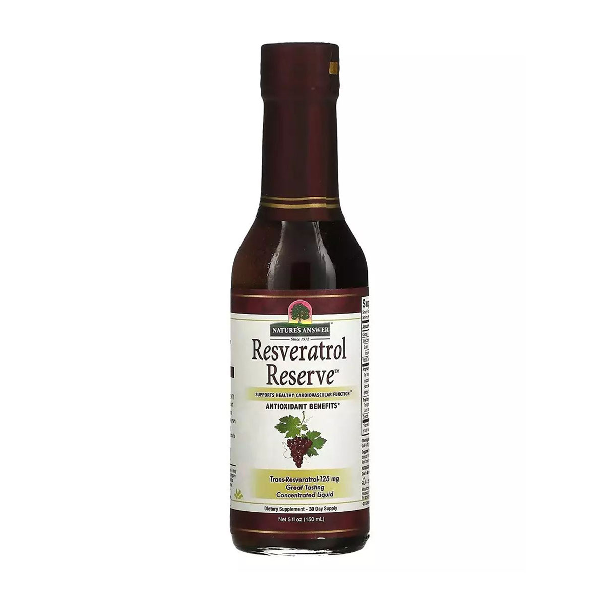 

Ресвератрол Nature's Answer Resveratrol Reserve в рідині, 150 мл