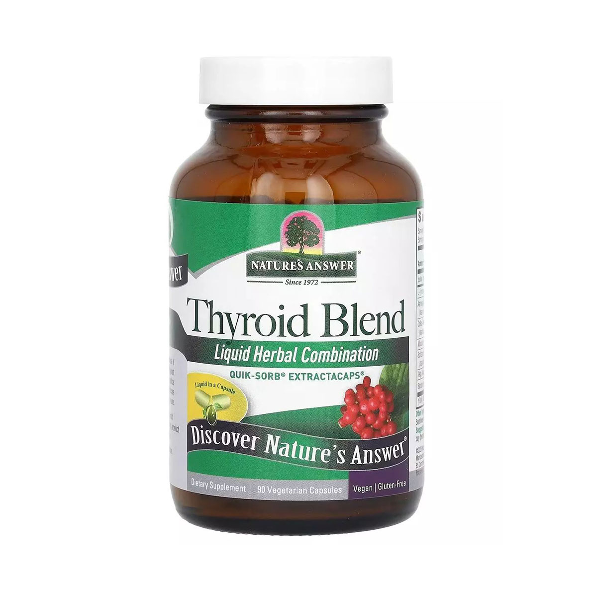 

Підтримка щитовидної залози Nature's Answer Thyroid Blend, 90 вегетаріанських капсул