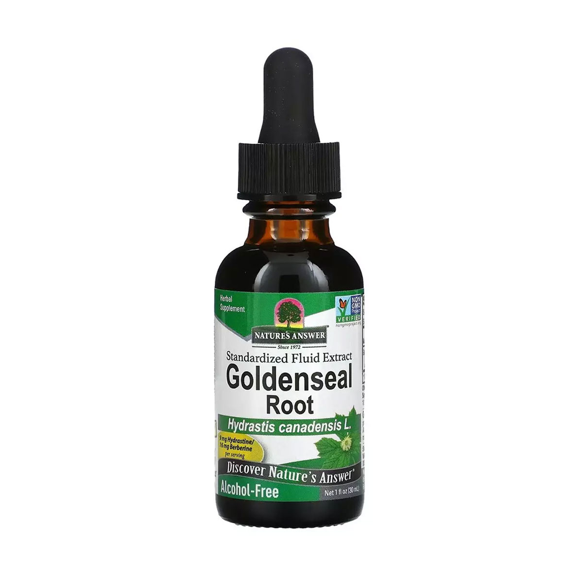 

Екстракт жовтокореня Nature's Answer Goldenseal Root 1000 мг, в рідині, 30 мл