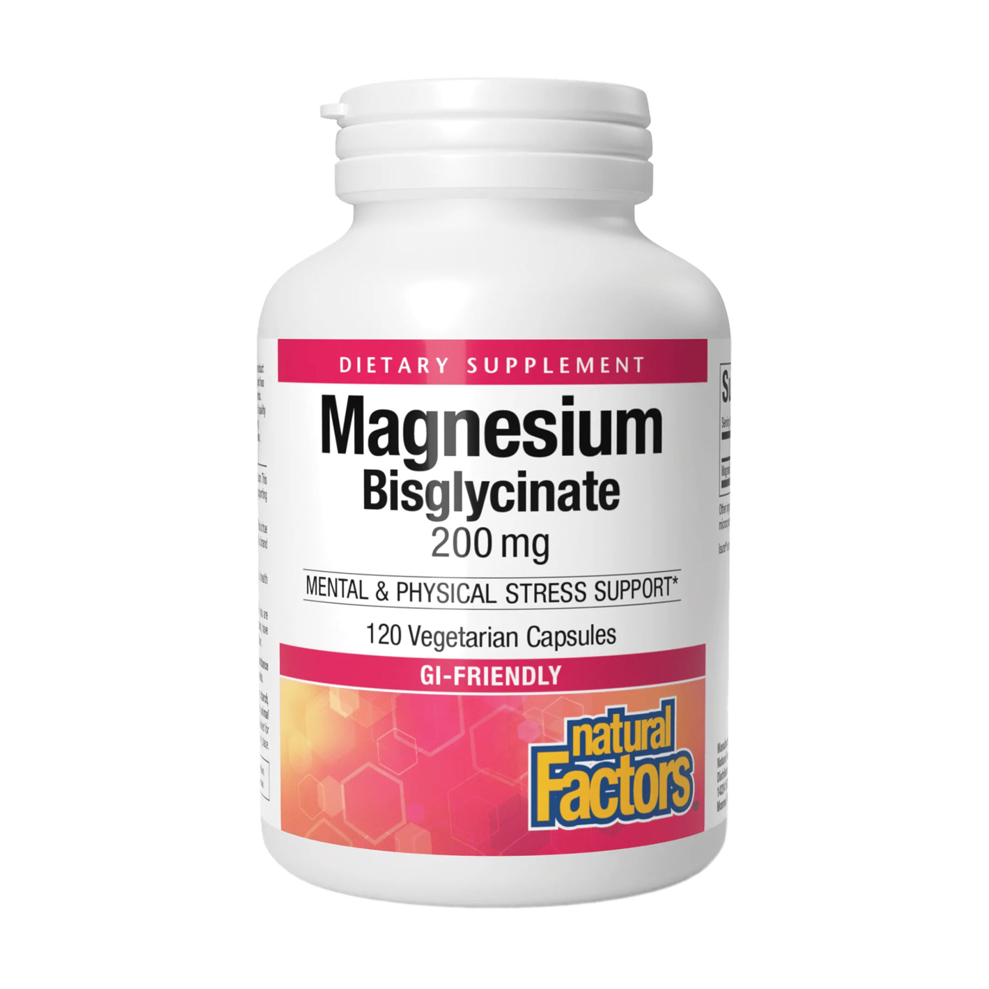 

Магній бісгліцинат Natural Factors Magnesium Bisglycinate Pure 200 мг, 120 вегетаріанських капсул