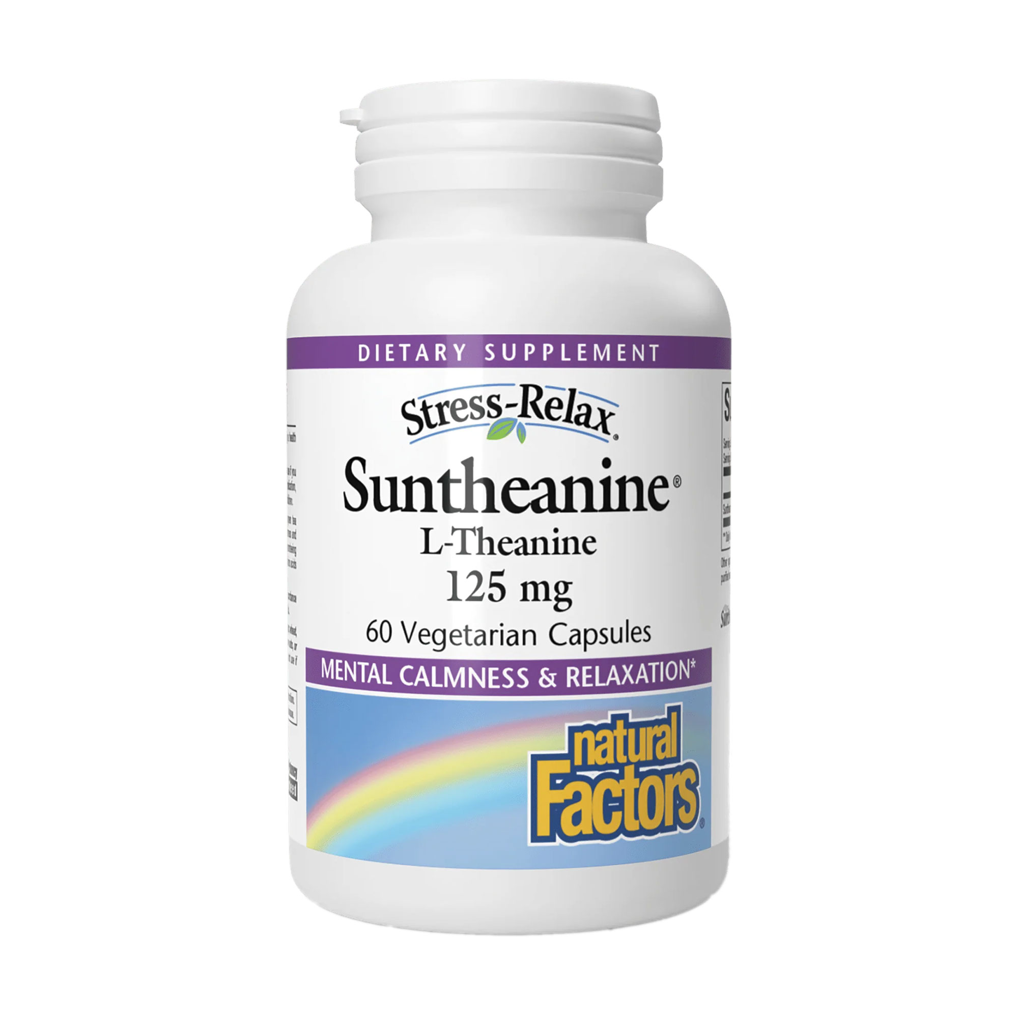 

L-теанін Natural Factors Stress-Relax Suntheanine L-Theanine 125 мг, 60 вегетаріанських капсул