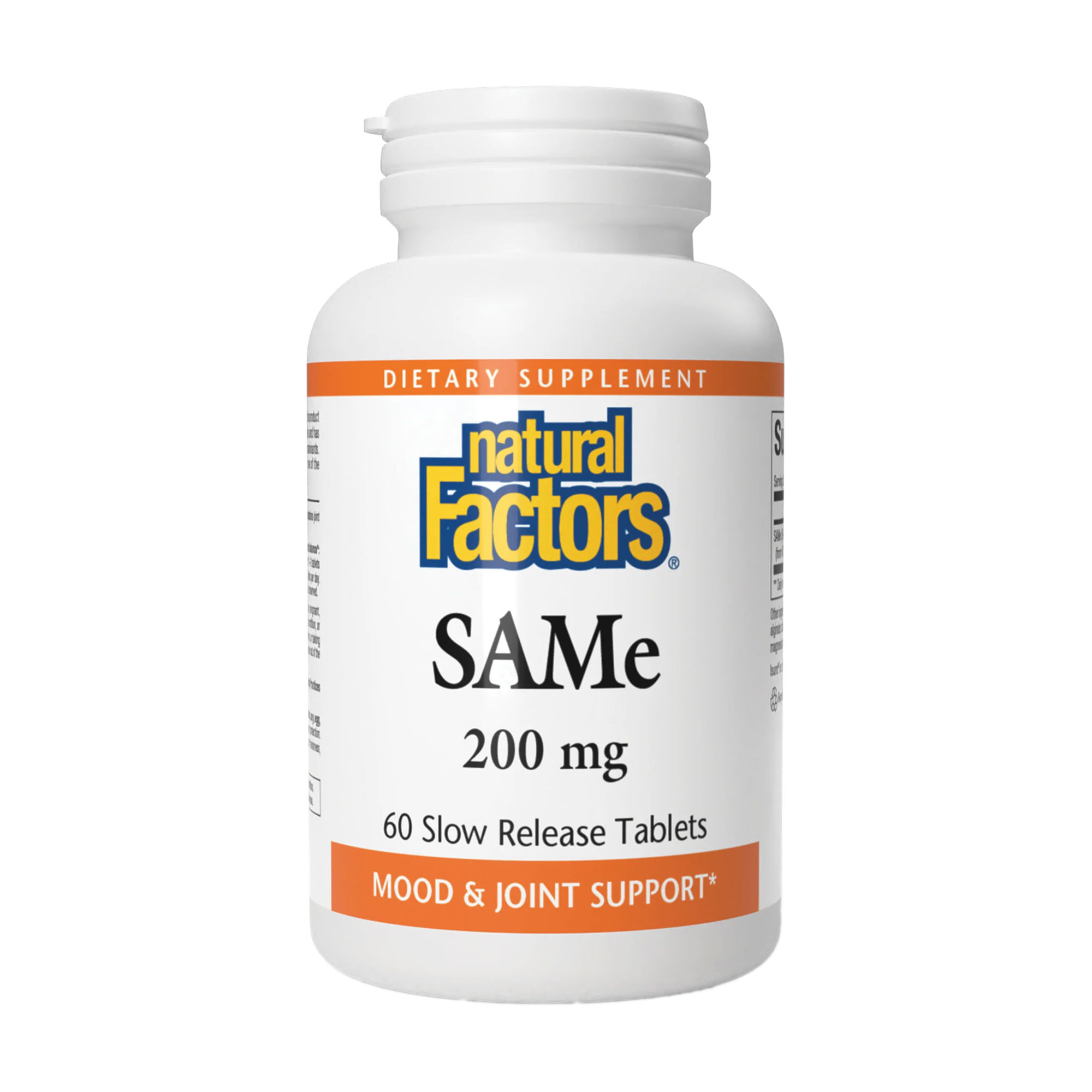 

S-Аденозилметіонін Natural Factors SAMe 200 мг, 60 таблеток