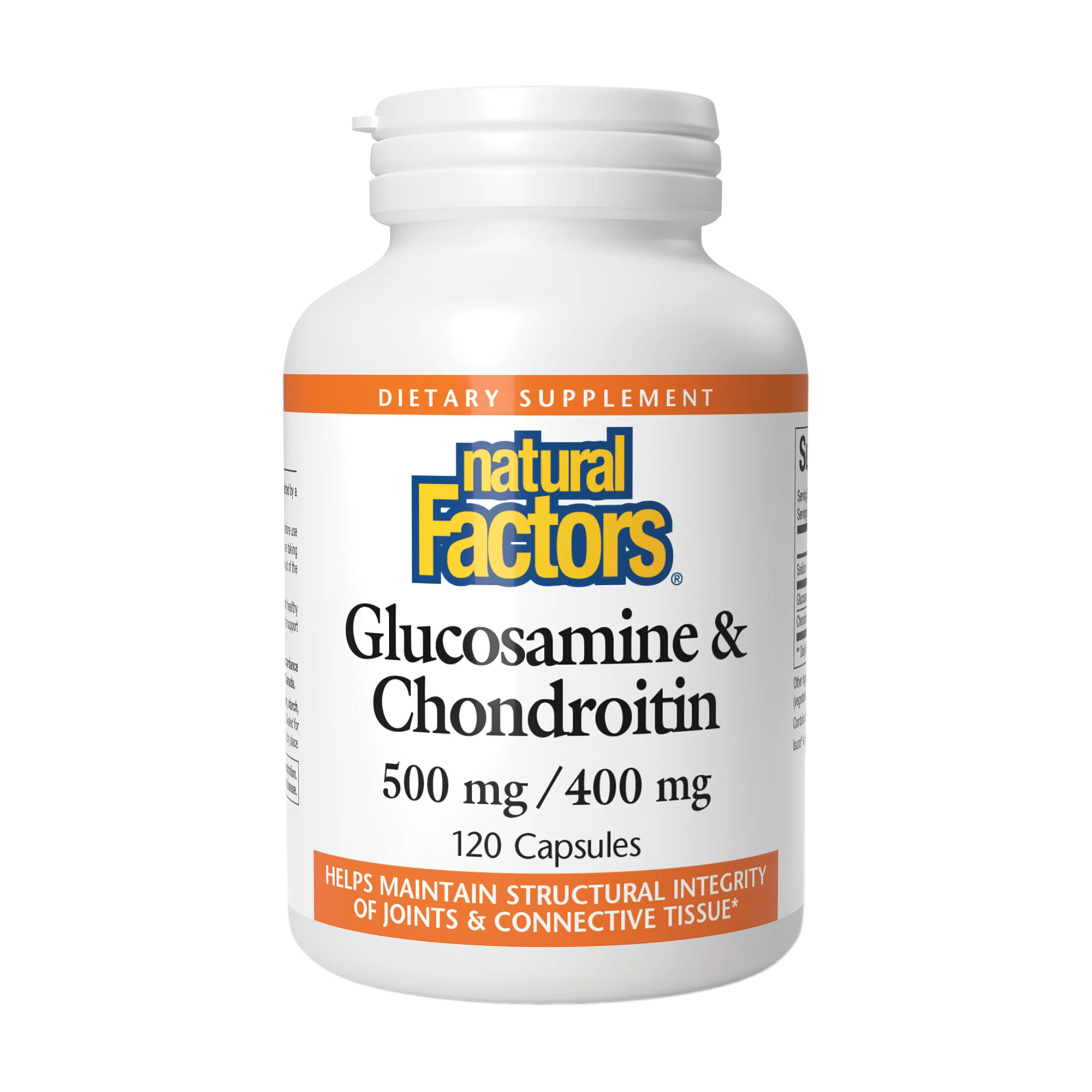 

Глюкозамін та хондроїтин Natural Factors Glucosamine & Chondroitin Sulfate 500 мг та 400 мг, 120 капсул