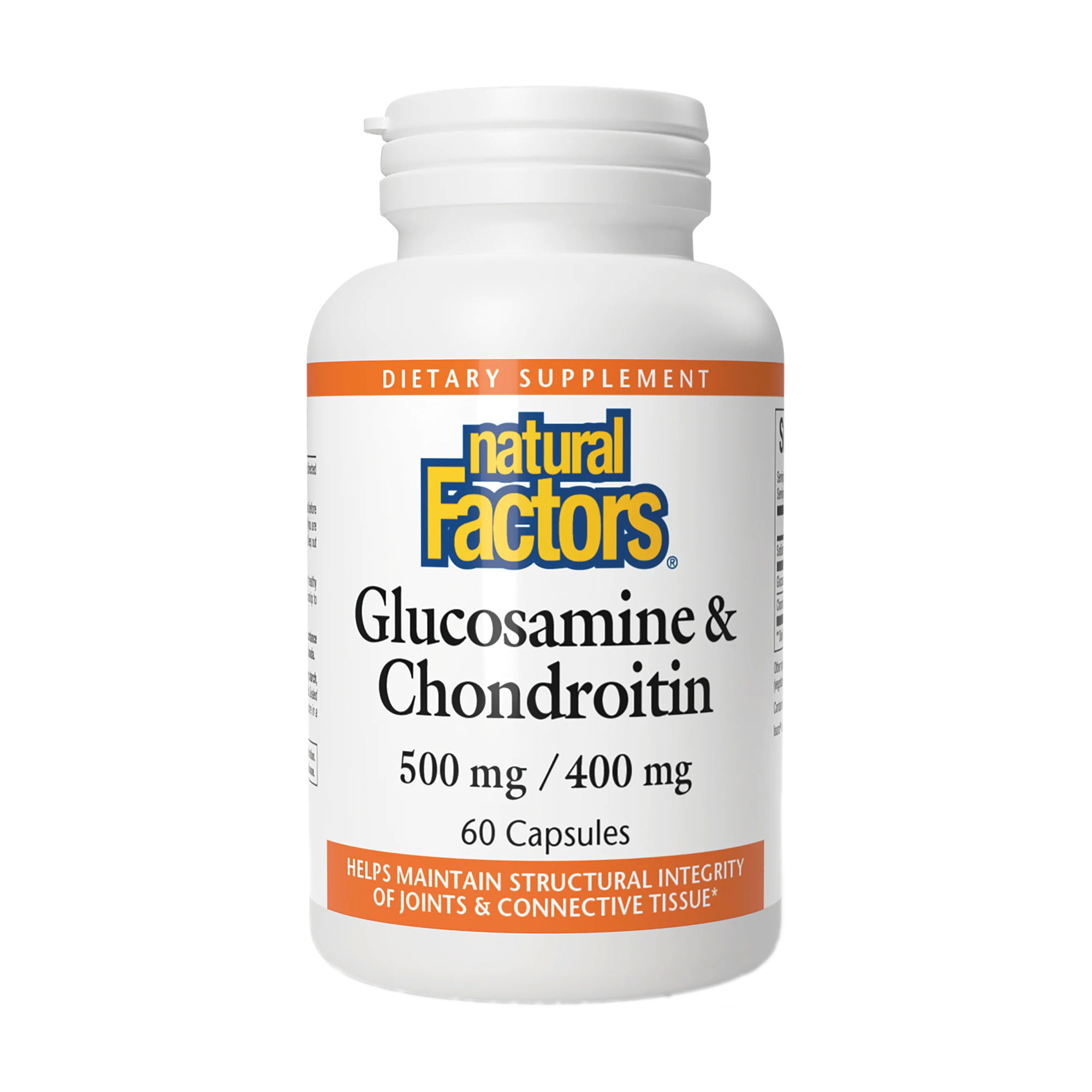 

Глюкозамін та хондроїтин Natural Factors Glucosamine & Chondroitin Sulfate 500 мг та 400 мг, 60 капсул